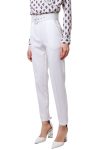 Fibes Fashion Γυναικείο Παντελόνι 04-2057P Λευκό