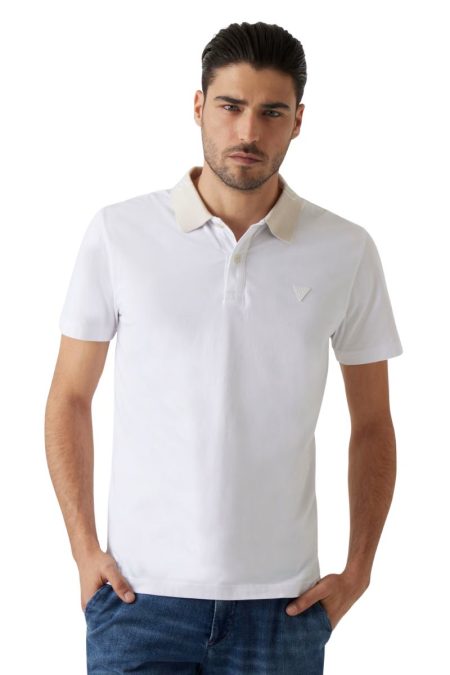 Guess Ανδρικό T-Shirt Polo M5GP66J1314-G011 Λευκό