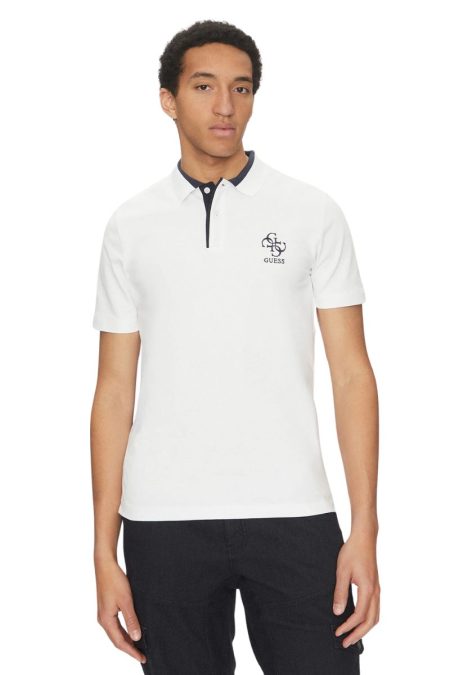 Guess Ανδρικό T-Shirt Polo M5GP60K7O64-G011 Λευκό