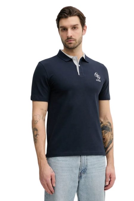 Guess Ανδρικό T-Shirt Polo M5GP60K7O64-G7V2 Μπλε