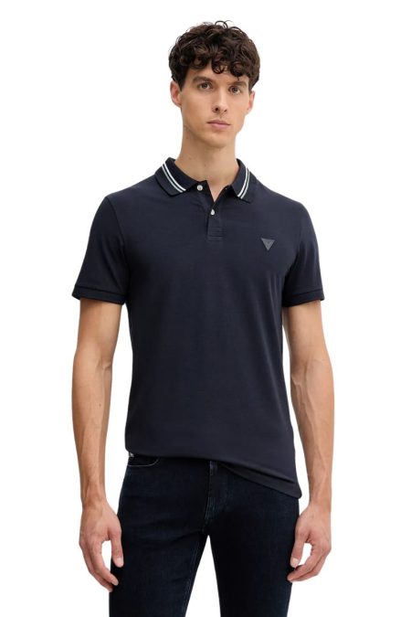 Guess Polo Ανδρικό T-Shirt M5YP66J1314-G7V2 Μπλε