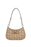 Guess Carrie Logo Γυναικεία Τσάντα HWGP989818 BISCOTTI LOGO Καφέ