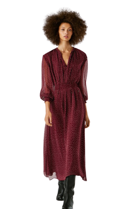 Pepe Jeans Γυναικείο Φόρεμα polka dot midi dress PL9537757-296 lotus red