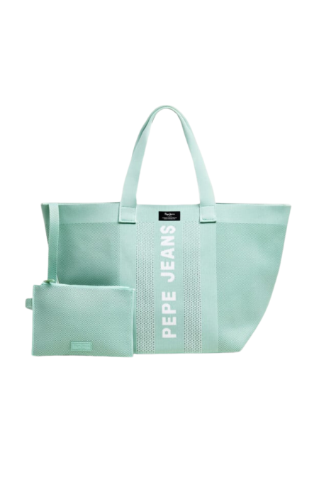 Pepe Jeans Τσάντα αγορών με λογότυπο PL0300137-508 γαλαζοπράσινο