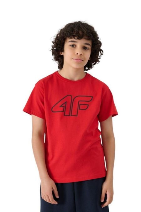 4F Παιδικό Αγόρι T-shirt 4FJWSS26TTSHM3007-62S Κόκκινο