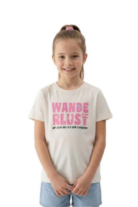 4F Παιδικό Κορίτσι T-shirt 4FJWSS26TTSHF2884-11S Μπεζ