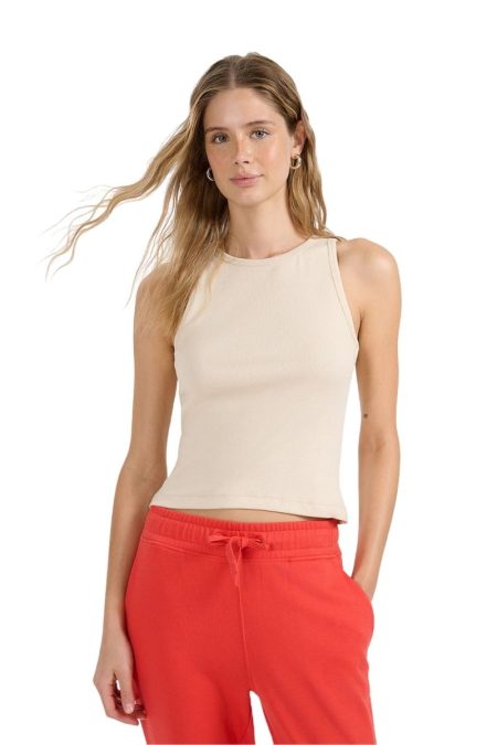 4F Γυναικείο Slim Fit Αμάνικο T-shirt 4FWMM00TSLEF299-83S Μπέζ